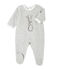 Uniseks babypyjama in boucléfluweel grijs BELUGA CHINE