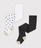 Set van 2 paar maillots voor baby meisje wit MARSHMALLOW/wit MULTICO