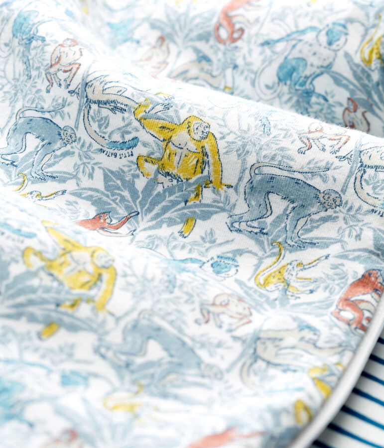 Gigoteuse r&eacute;versible b&eacute;b&eacute; gar&ccedil;on en c&ocirc;te blanc/vert