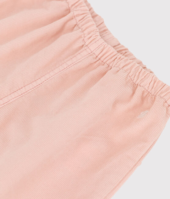 Babybroek van dun velours roze SALINE