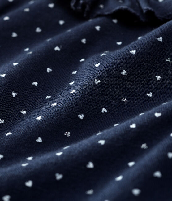 Rompertje lange mouwen babymeisje blauw SMOKING/wit MULTICO