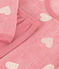 Nachthemd van velours met hartjesprint voor kinderen roze ROSEWOOD/ MARSHMALLOW