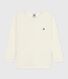 Tee-shirt enfant en laine et coton manches longues uni