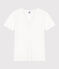 L'Iconique, T-shirt met korte mouw van effen ribstof voor dames wit ECUME