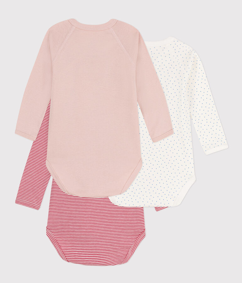 Set van 3 katoenen omslagbody's met lange mouwen en print multicouleur