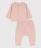 Set met 2 stuks in biologisch tubic voor baby's roze SALINE