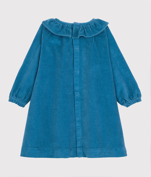 Fluwelen jurk baby. blauw