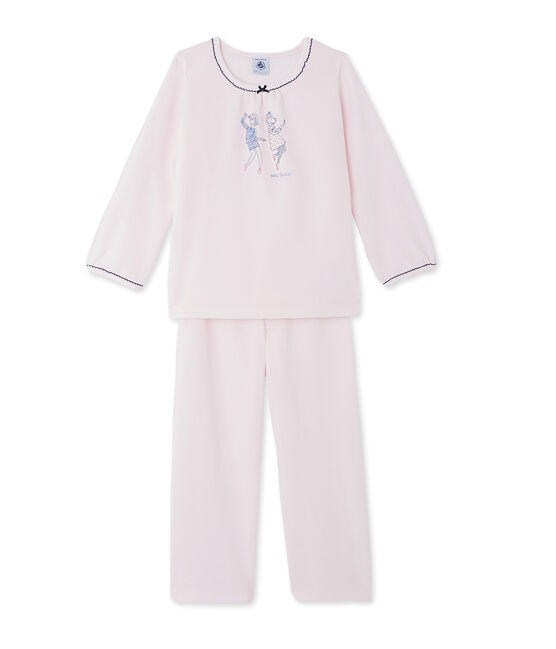 Pyjama fille en velours rose Vienne