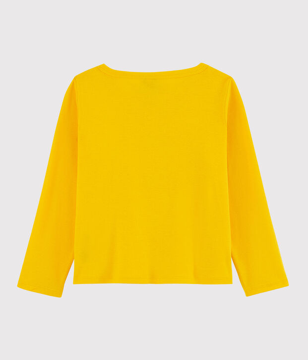 Cardigan en coton enfant fille jaune