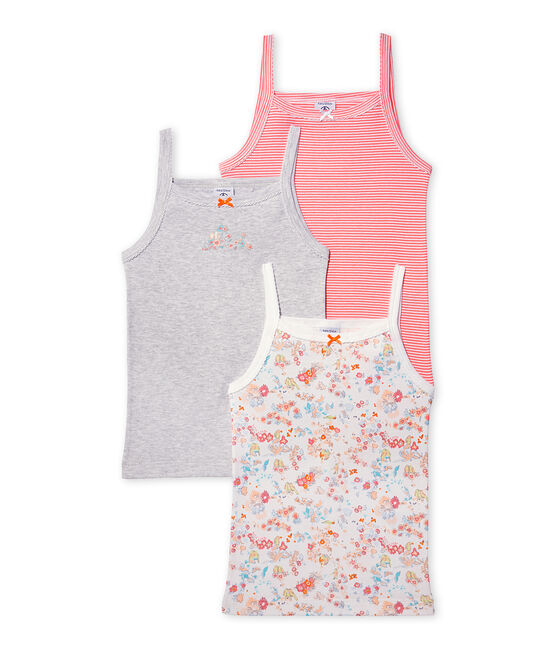 Set van drie meisjestopjes wit .