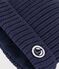 Bonnet b&eacute;b&eacute; en coton doubl&eacute; en polaire bleu marine