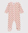 Fluwelen pyjama met bloemenprint roze SALINE/wit MULTICO