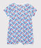Kort babypakje van katoen met met bloemenprint wit MARSHMALLOW/wit MULTICO