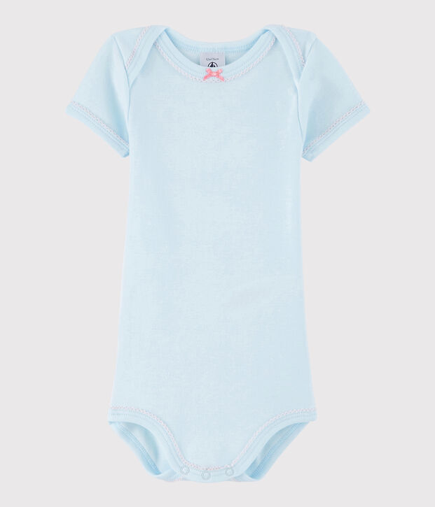 Rompertje met korte mouwen babymeisje blauw
