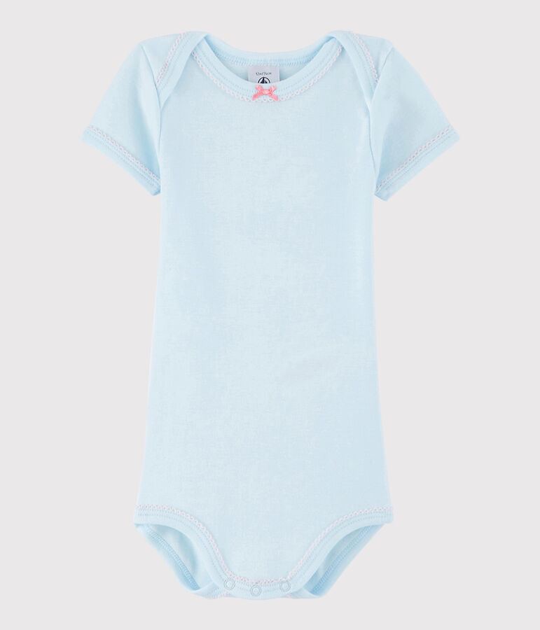 Rompertje met korte mouwen babymeisje blauw AMANDIER