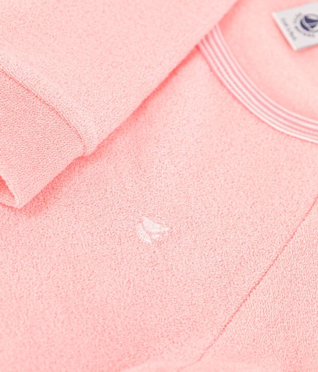 Pyjama en bouclette &eacute;ponge gratt&eacute;e rose