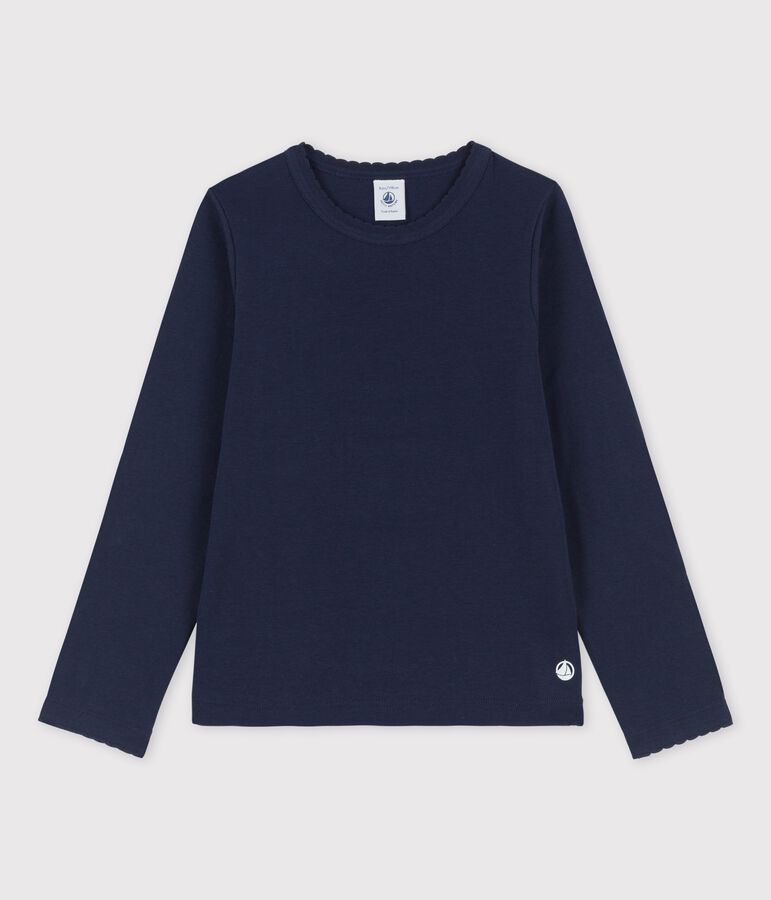 T-shirt met lange mouwen voor jongens/meisjes blauw