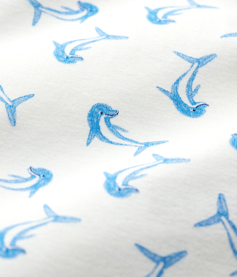 Combicourt dauphin b&eacute;b&eacute; en coton blanc/multicouleur