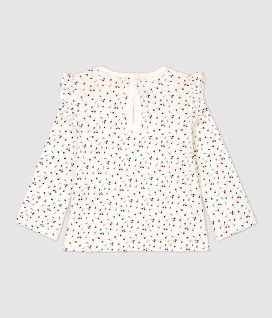 Katoenen blouse baby. wit MARSHMALLOW/wit MULTICO
