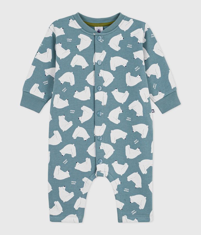 Lang katoenen pakje met ijsbeerprint voor baby's blauw/multicouleur