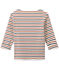 Marinière femme tricolore en jersey lourd beige COQUILLE/bleu SMOKING/ TERKUIT