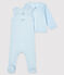 Ensemble bébé 2 pièces en côte bleu FRAICHEUR/bleu ACIER
