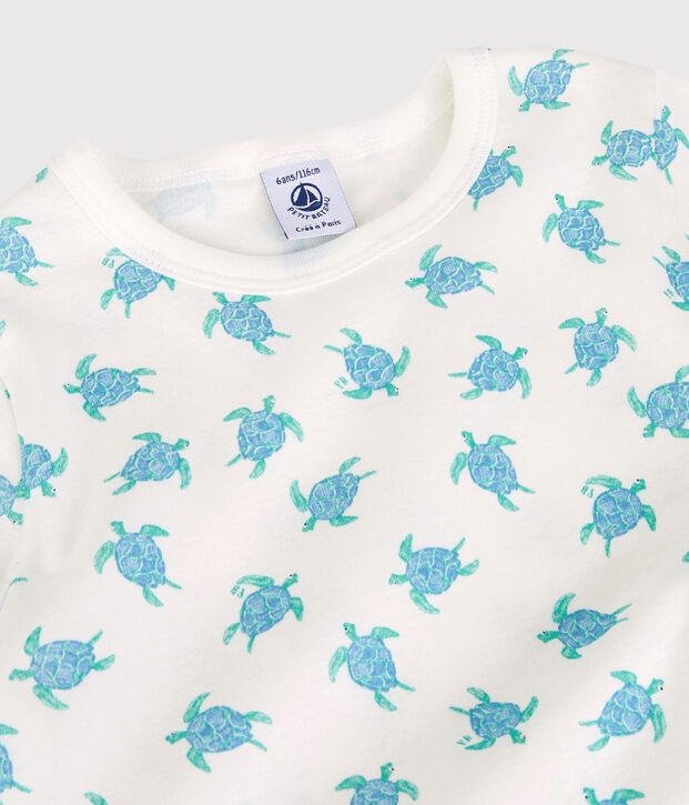 Pyjacourt petite fille-petit gar&ccedil;on en coton blanc/multicouleur