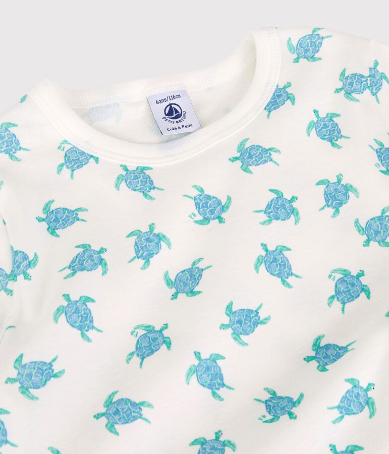 Pyjacourt petite fille-petit gar&ccedil;on en coton blanc MARSHMALLOW/blanc MULTICO