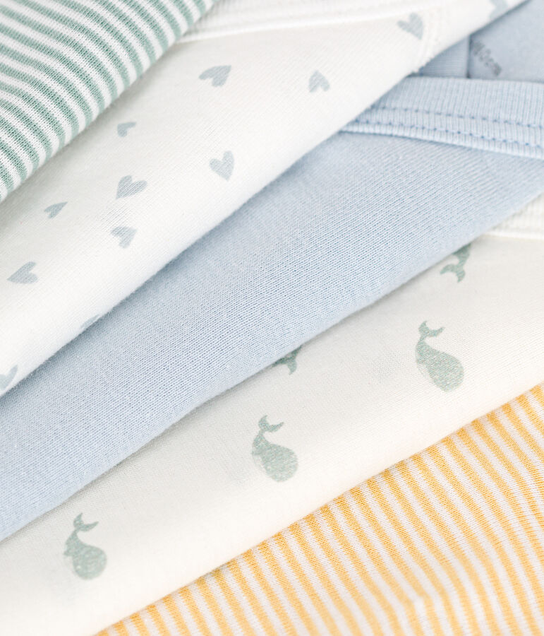 Setje met 5 katoenen rompertjes met lange mouw voor baby's multicouleur