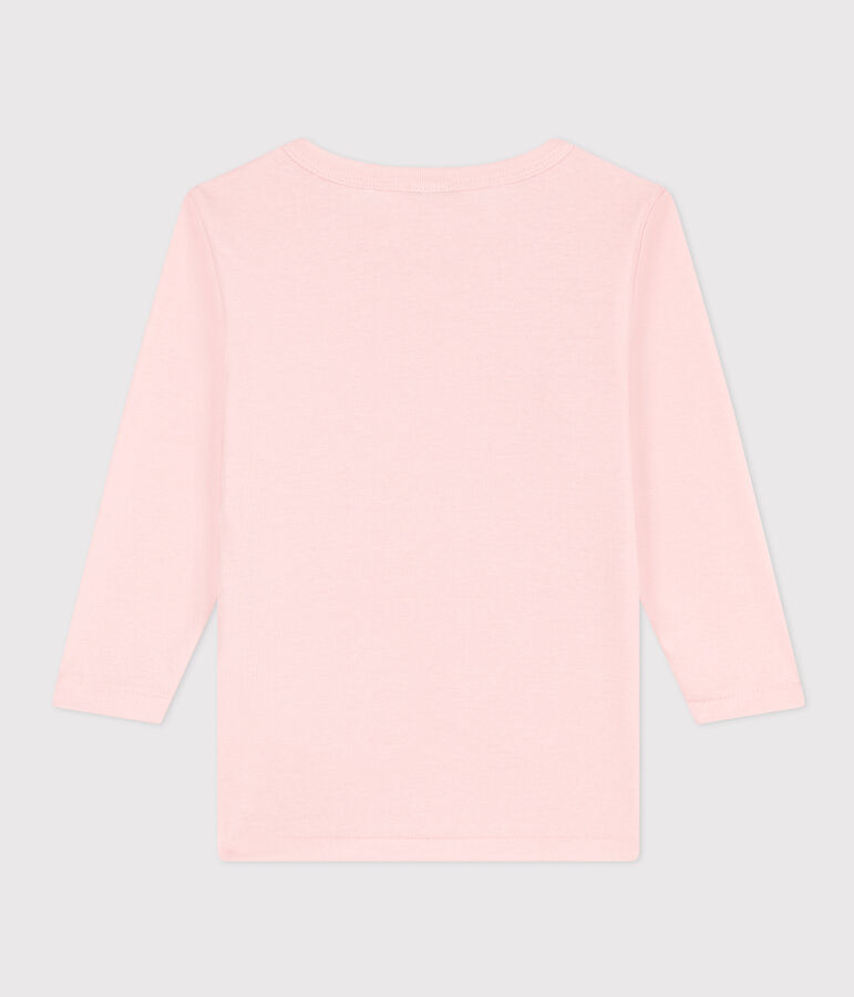 Katoenen T-shirt met lange mouw voor meisjes roze