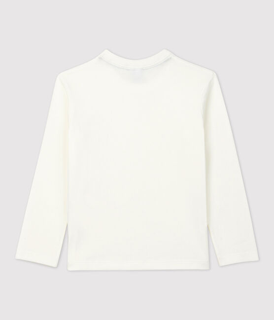 T-shirt in biokatoen voor jongens/meisjes wit MARSHMALLOW