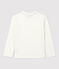 T-shirt in biokatoen voor jongens/meisjes wit MARSHMALLOW