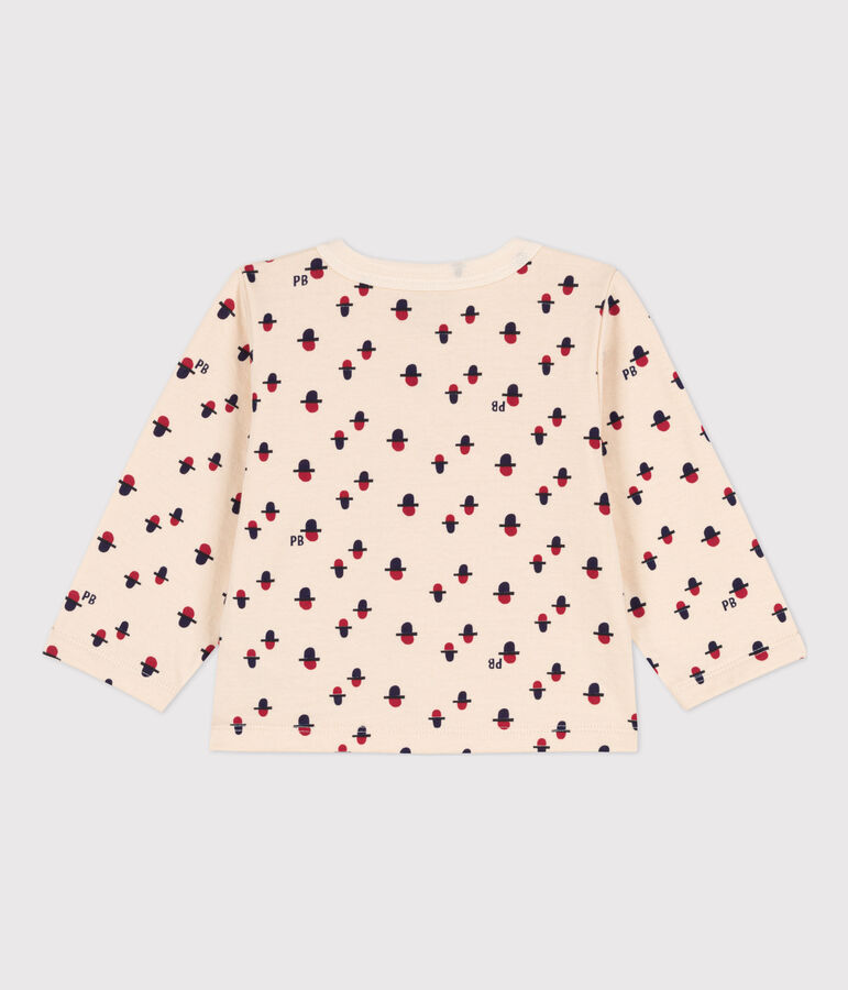 Cardigan in tubic met print voor baby's wit AVALANCHE/ MULTICO