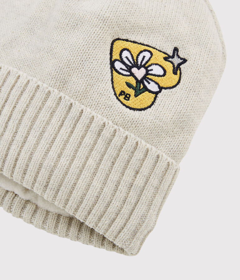 Bonnet enfant fille beige