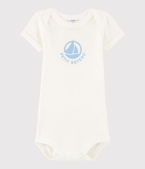 Body manches courtes bébé fille-garçon blanc MARSHMALLOW