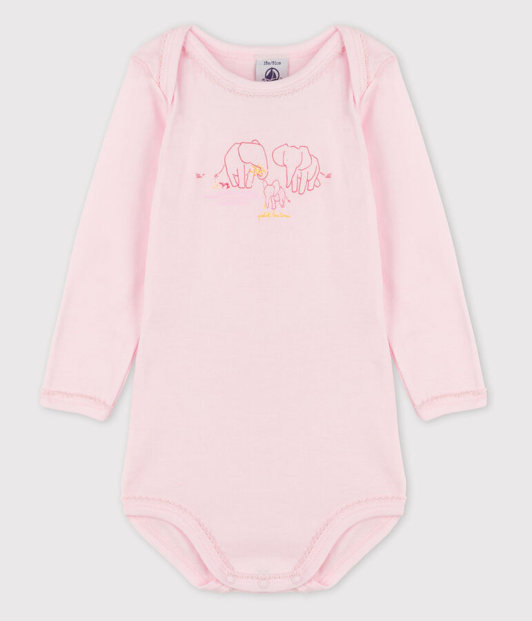 Body met lange mouwen voor babymeisjes roze