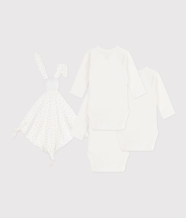 Coffret cadeau naissance en coton brod&eacute; multicouleur