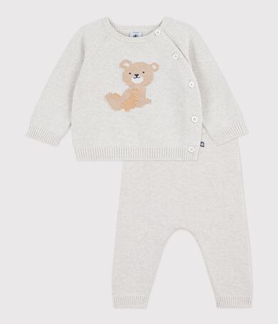 2-delige babyset van katoen met teddybeerpatroon
