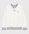 Molton sweatshirt voor Dames wit MARSHMALLOW