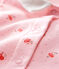 Slaappakje zonder voetjes van ribstof voor baby roze VIENNE/wit MULTICO