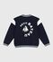 Veste teddy enfant en coton uni bleu SMOKING