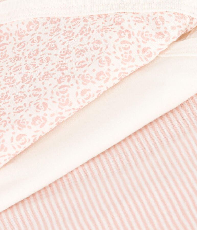 Set van 3 overslagbody's met korte mouwen van katoen voor baby's multicouleur