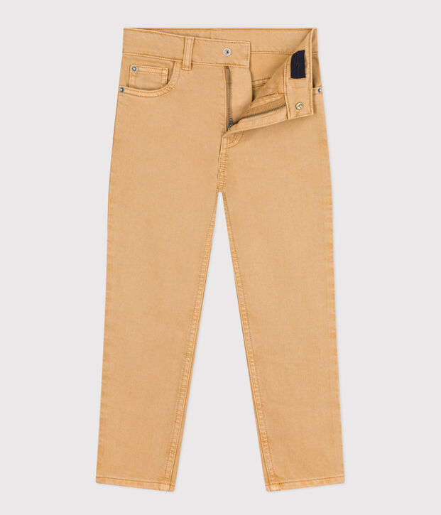 Jongensbroek van denim beige