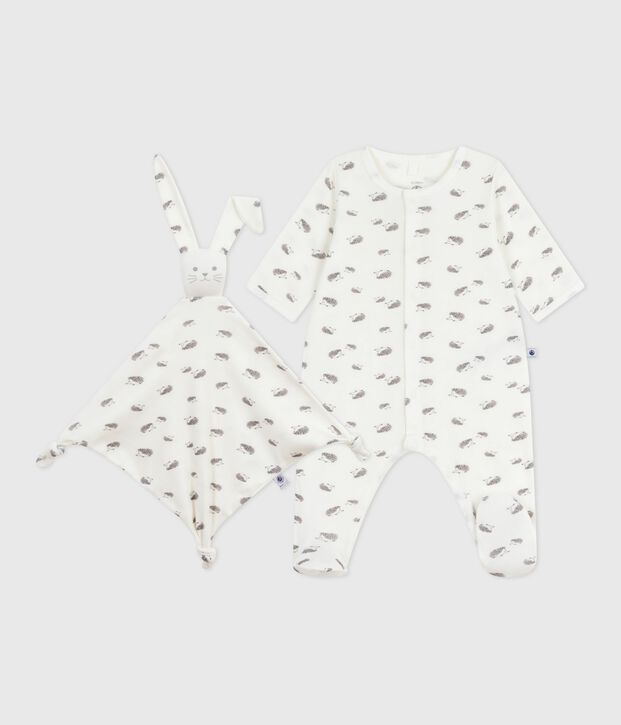 Geboortegeschenkset van katoen met print multicouleur