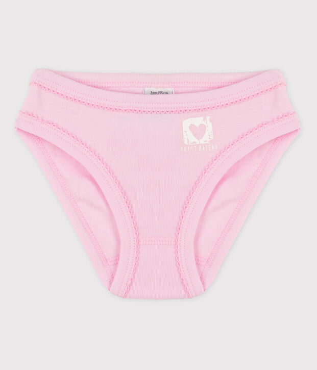 Katoenen meisjesslip roze