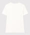 L'Iconique, T-shirt met korte mouw van effen ribstof voor dames wit