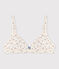 Soutien-gorge paddé fleur fille en coton et élasthanne blanc MARSHMALLOW/blanc MULTICO