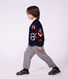 Kinderbroek met bandplooitjes van katoenflanel