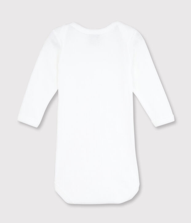 Body blanc manches longues b&eacute;b&eacute; blanc