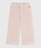 Pantalon wide leg enfant en velours beige clair